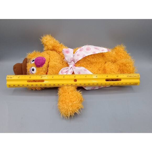 Vtg 80s Muppets Fozzie Bear Plush Beanie Bottom Doll Disney Original 12" Toy - Picture 11 of 11